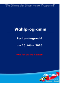 AfD LSA Wahlprogramm 2016