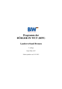 BIW Bremen HB Wahlprogramm 2015