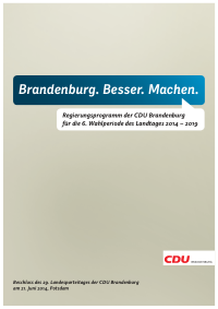 CDU BB Wahlprogramm 2014