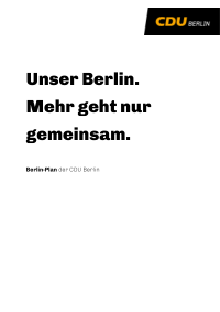 CDU Berlin Wahlprogramm 2021