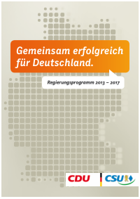 CDU BUND Wahlprogramm 2013