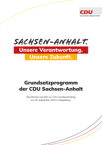 CDU Sachsen-Anhalt Grundsatzprogramm 2023