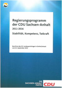 CDU LSA Wahlprogramm 2011