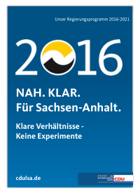 CDU LSA Wahlprogramm 2016