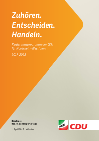CDU NRW Regierungsprogramm 2017