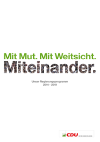 CDU SN Wahlprogramm 2014