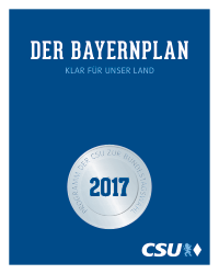 CSU Bayernplan 2017