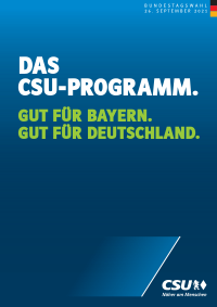 CSU-Programm Bundestagswahl 2021