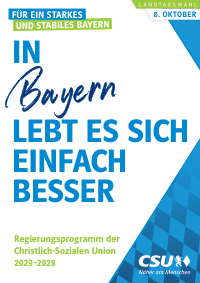 CSU Bayern Wahlprogramm 2023