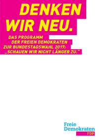 FDP Wahlprogramm BTW 2017