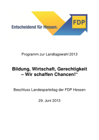 FDP HE Wahlprogramm 2013