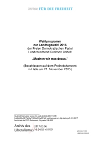 FDP LSA Wahlprogramm 2016