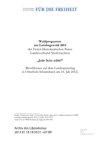 FDP NI Wahlprogramm 2013