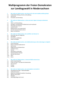 FDP NI Wahlprogramm 2017