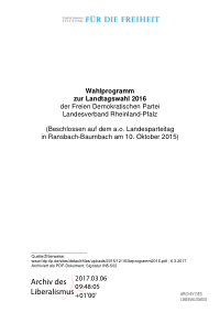 FDP RP Wahlprogramm 2016