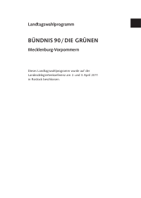 Grüne MV Wahlprogramm 2011