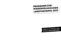 Grüne NI Wahlprogramm 2013