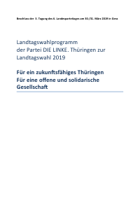 DIE LINKE TH Wahlprogramm 2019