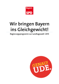 SPD BY Wahlprogramm 2013