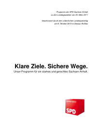 SPD LSA Wahlprogramm 2011